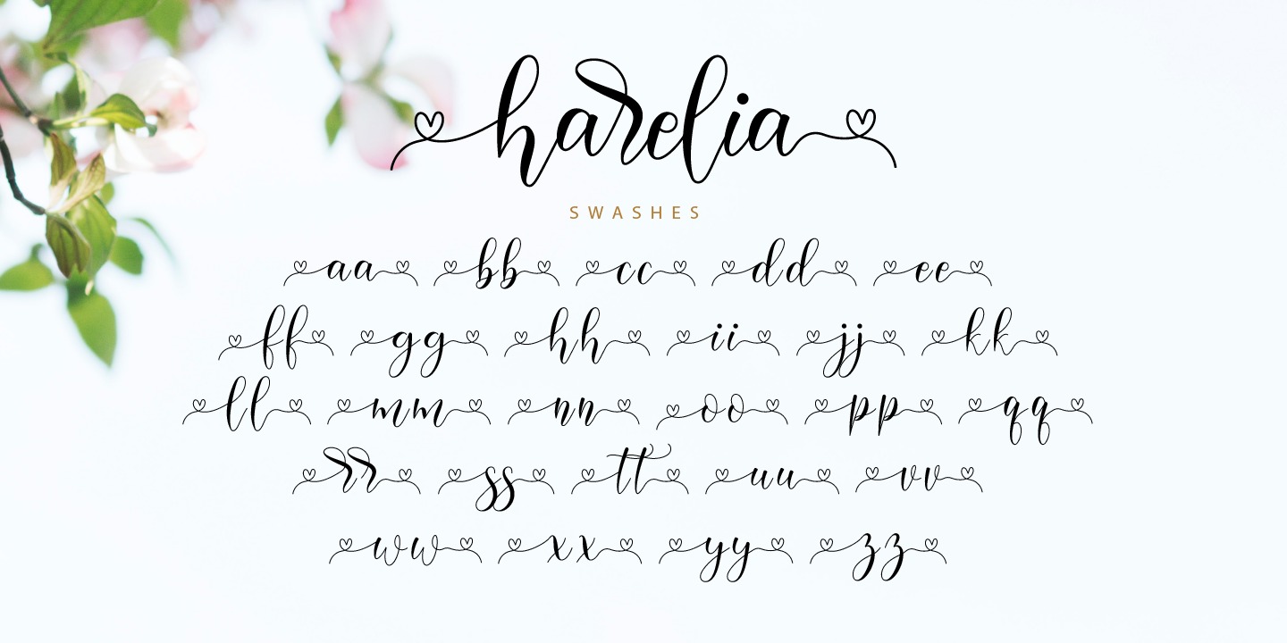 Пример шрифта Harelia #2